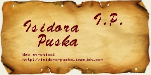 Isidora Puška vizit kartica